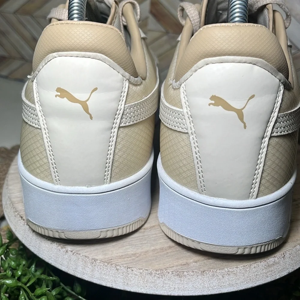 PUMA Carina Street Better Platform Sneakers Cream & White Casual‎ Comfy Leather
